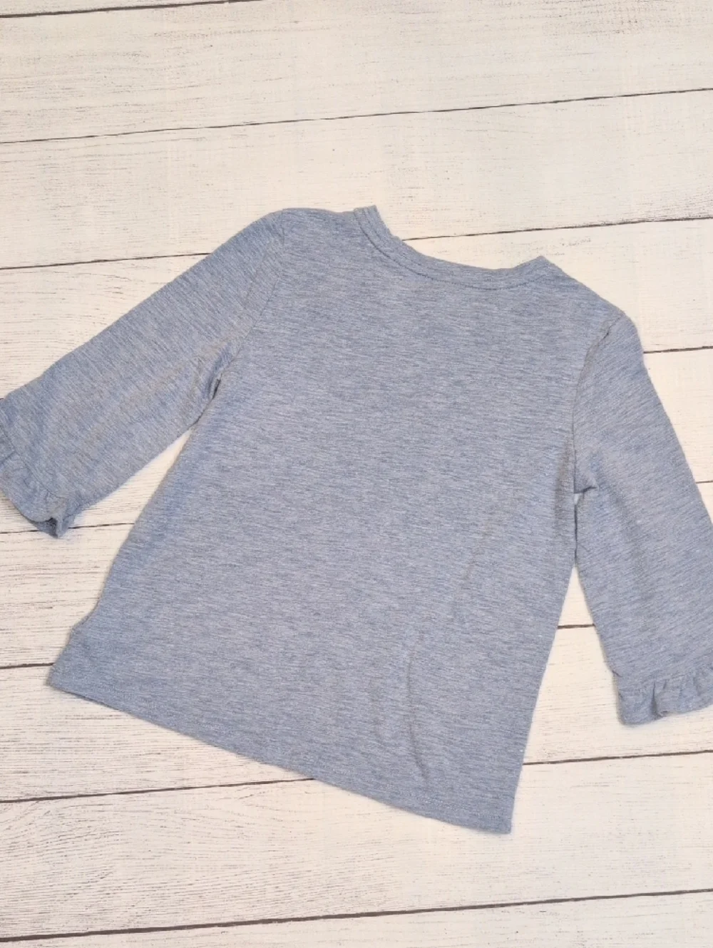 GAP Blue 'Good Vibes' Floral Print Long Sleeve Top
